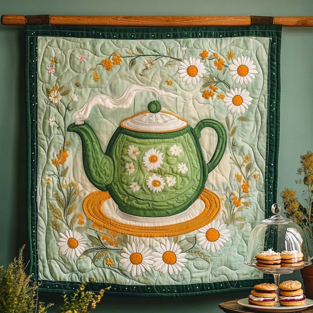 Daisy Tea Time Quilted Blanket NCU0NT892