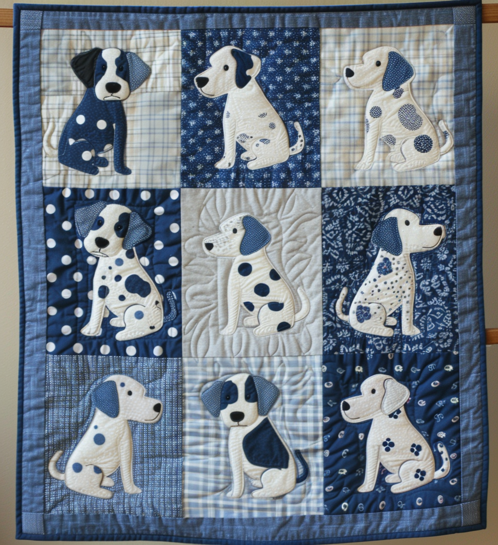 Dalmatian Garden Quilted Blanket NCU0DV320