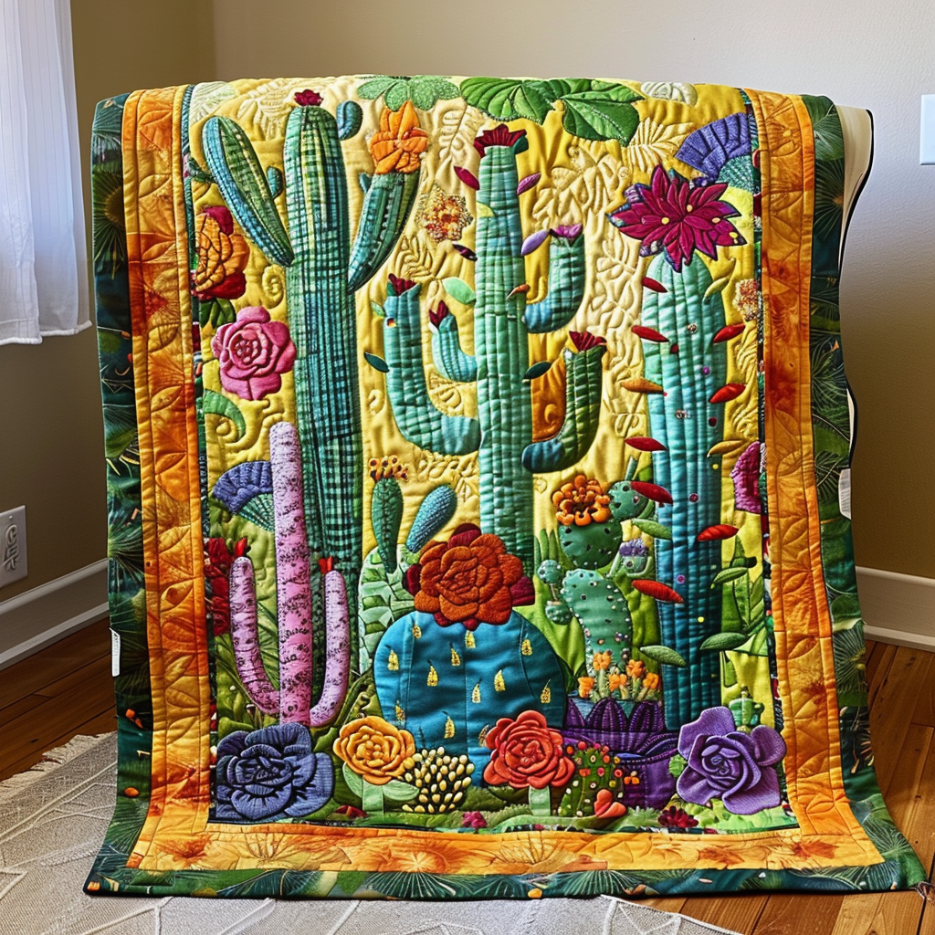 Cactus Quilted Blanket NCU0VT07