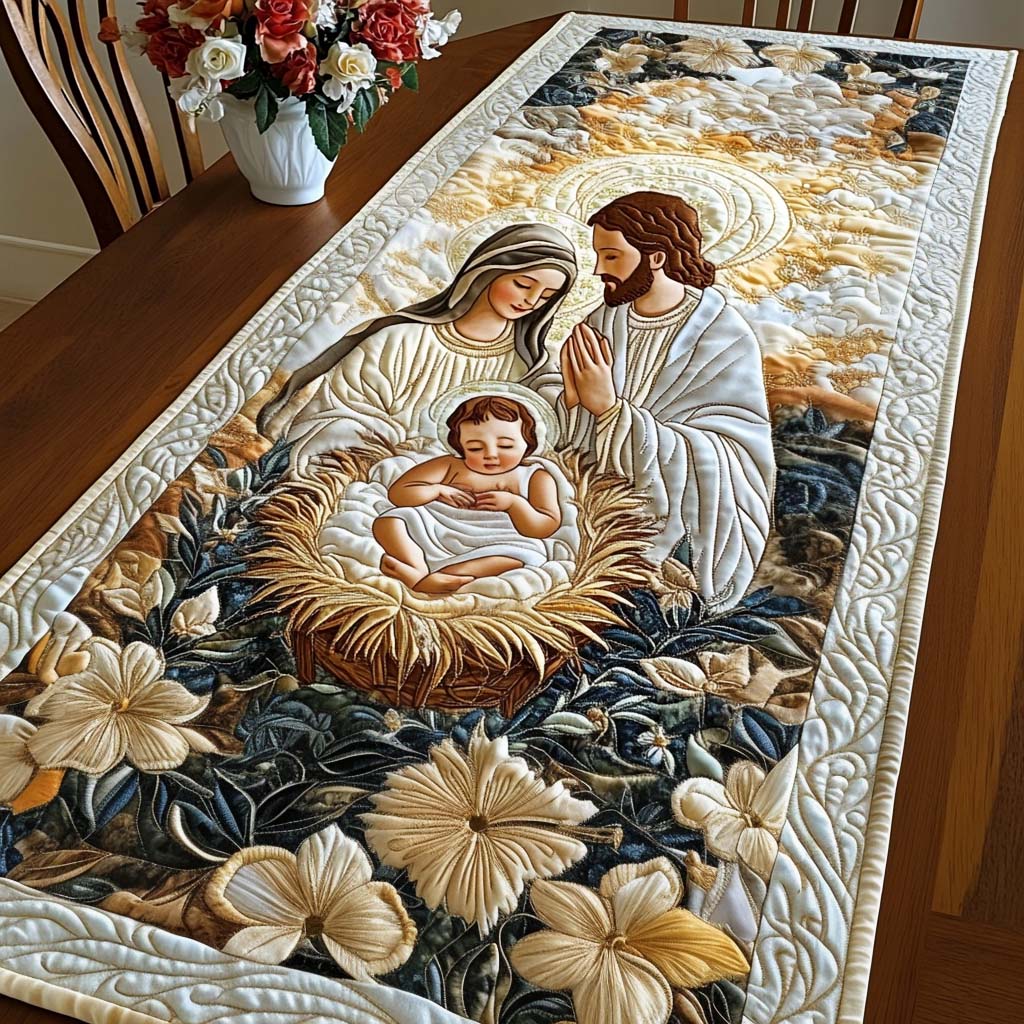 Divine Manger Quilted Table Runner NCU0NT1426