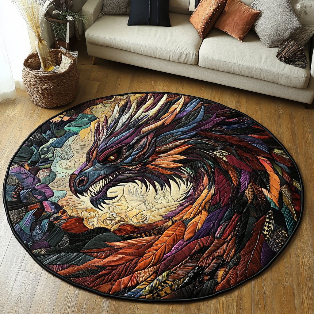 Dragon Lair Quilted Round Mat NCU0DK1021