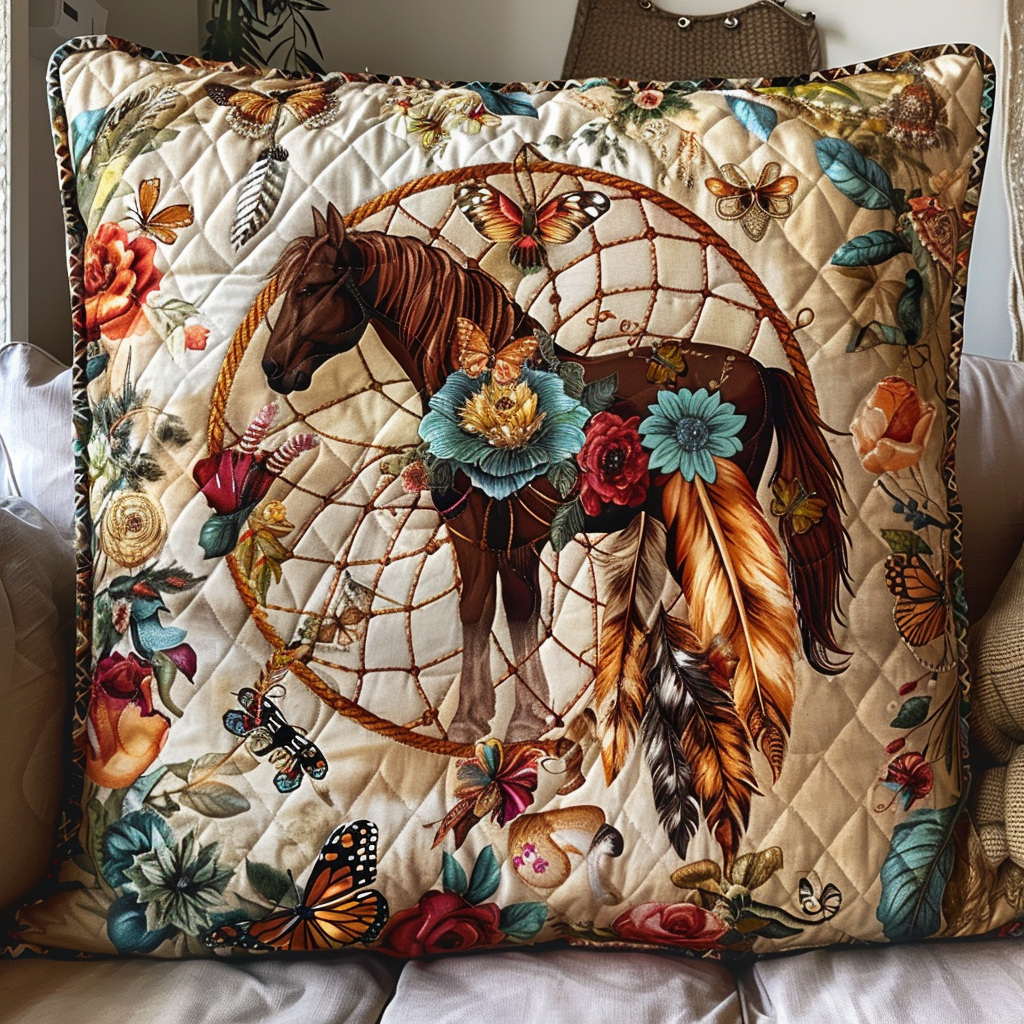 Dreamcatcher Horse Quilted Pillow Case NCU0TL058