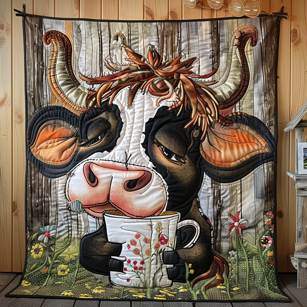 Dreamy Cow Quilted Blanket NCU0NT061