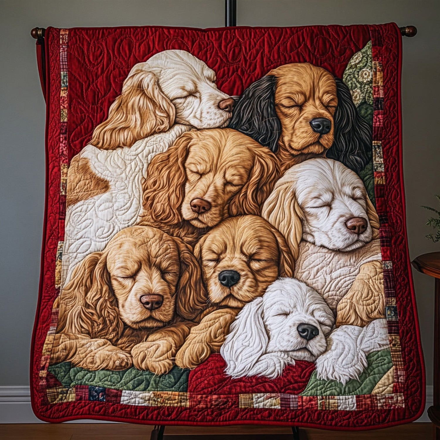 Dreamy Spaniel Quilted Blanket NCU0PT1743