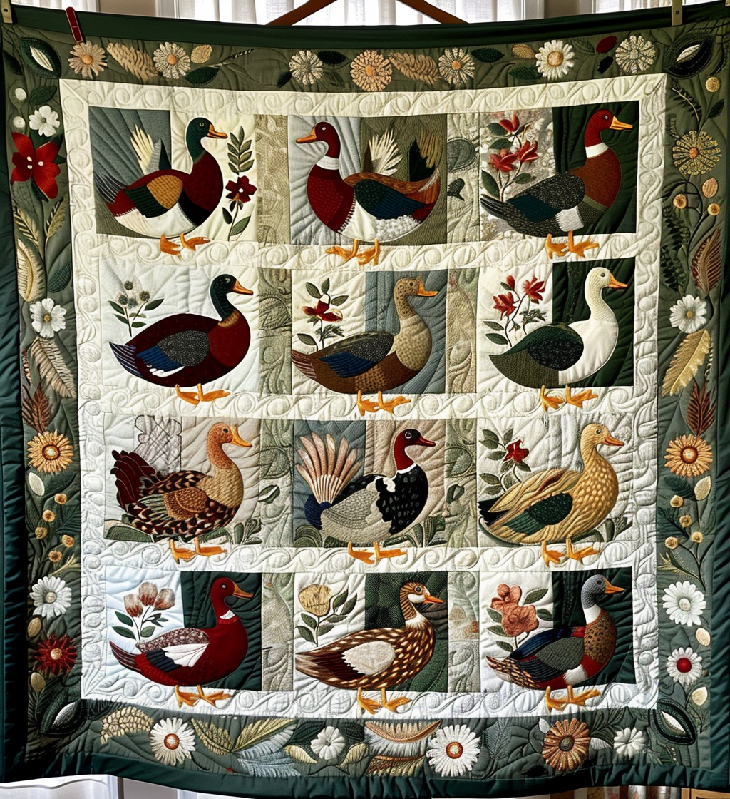 Duck Farm Quilted Blanket NCU0DV371