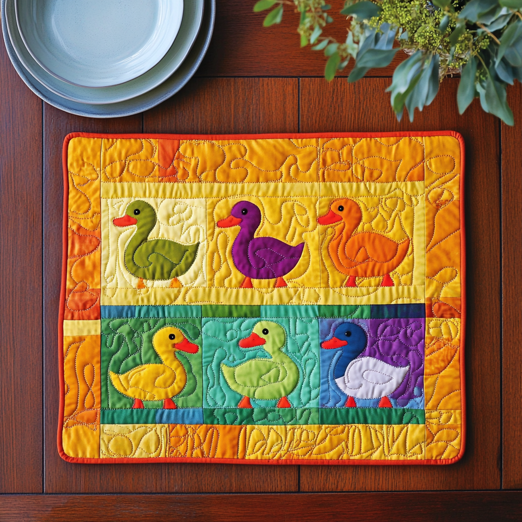 Ducklings Quilted Placemat NCU0DV420