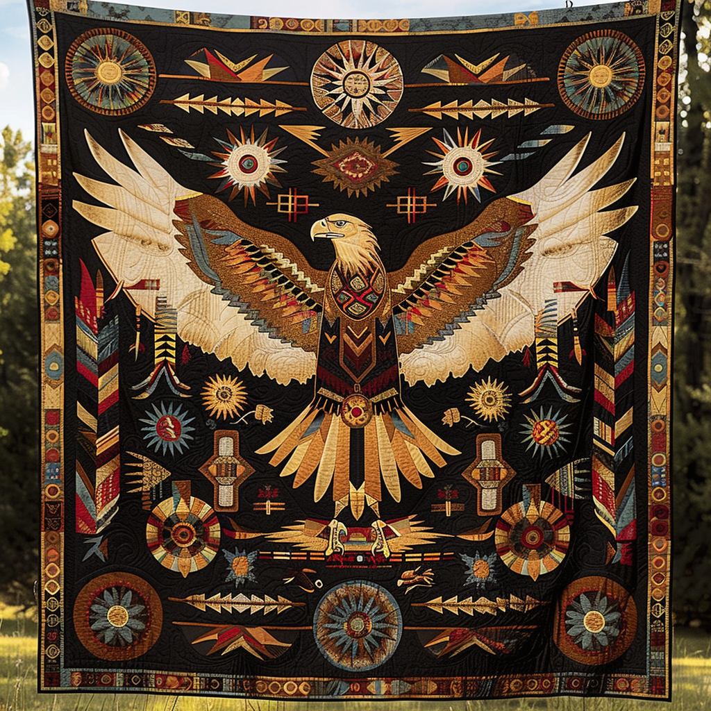 Eagle Spirit Quilted Blanket NCU0TH638