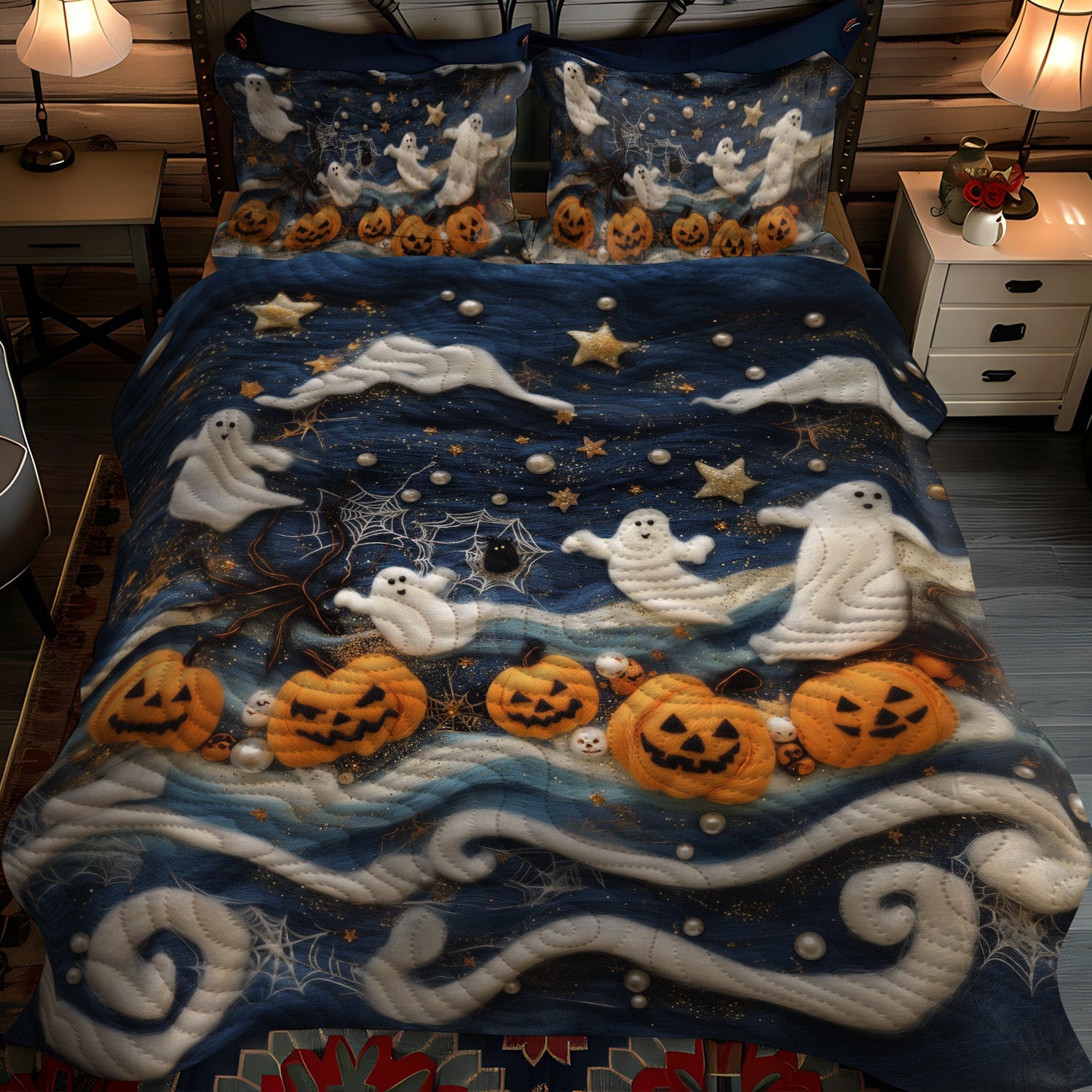 Eerie Enchantment 3-Piece Quilted Bedding Set NCU0PT929