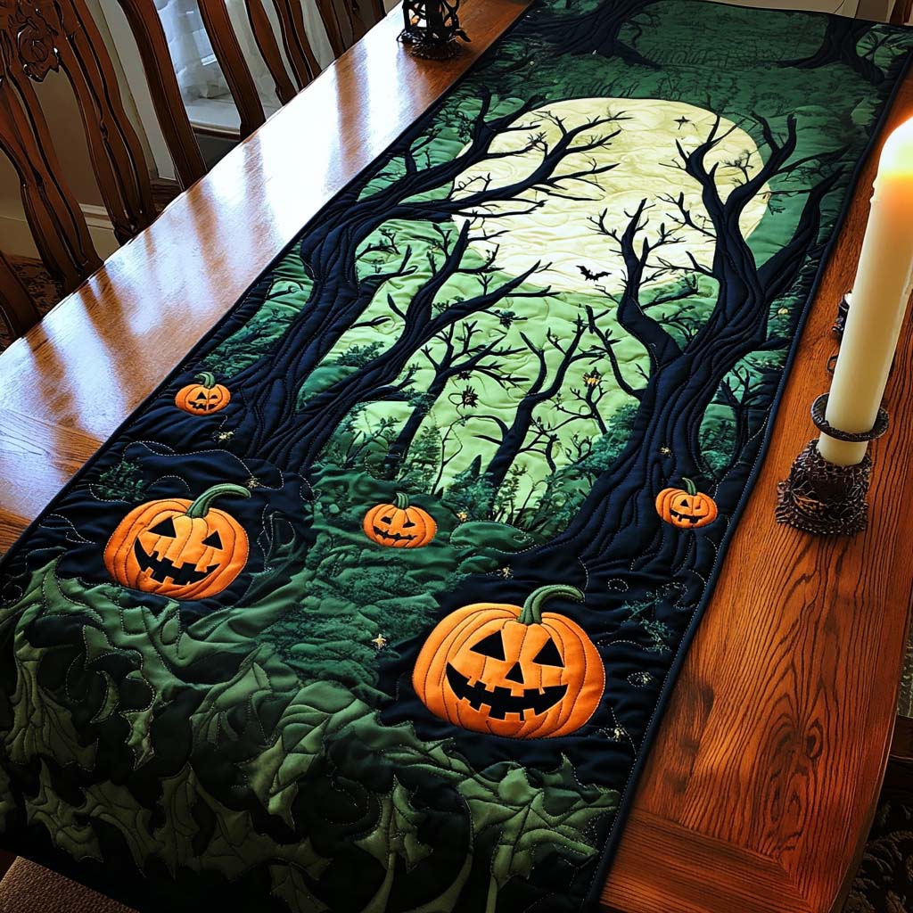 Eerie Forest Quilted Table Runner NCU0NT689