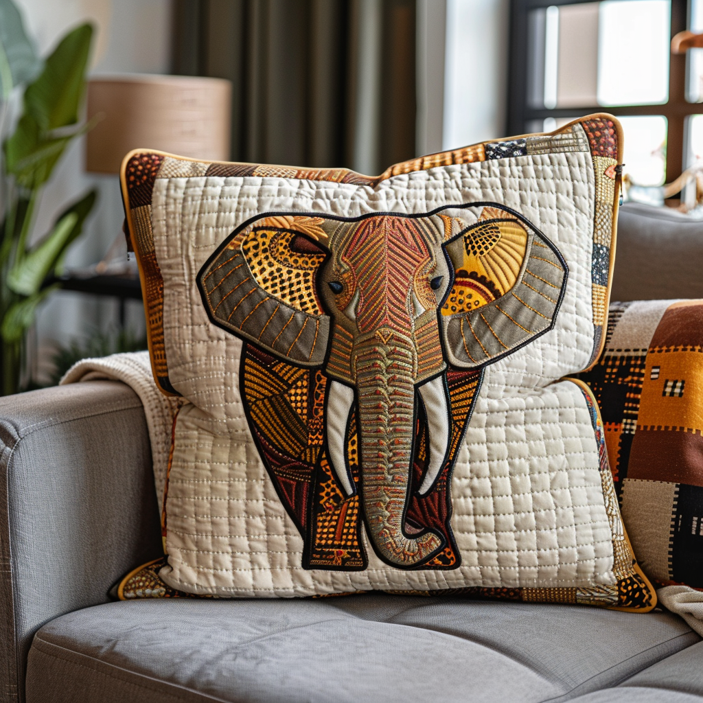 Elephant Eden Quilted Pillow Case NCU0DV131