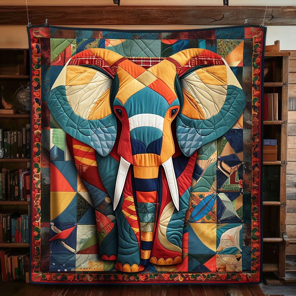 Elephant Spectrum Quilted Blanket NCU0DV070