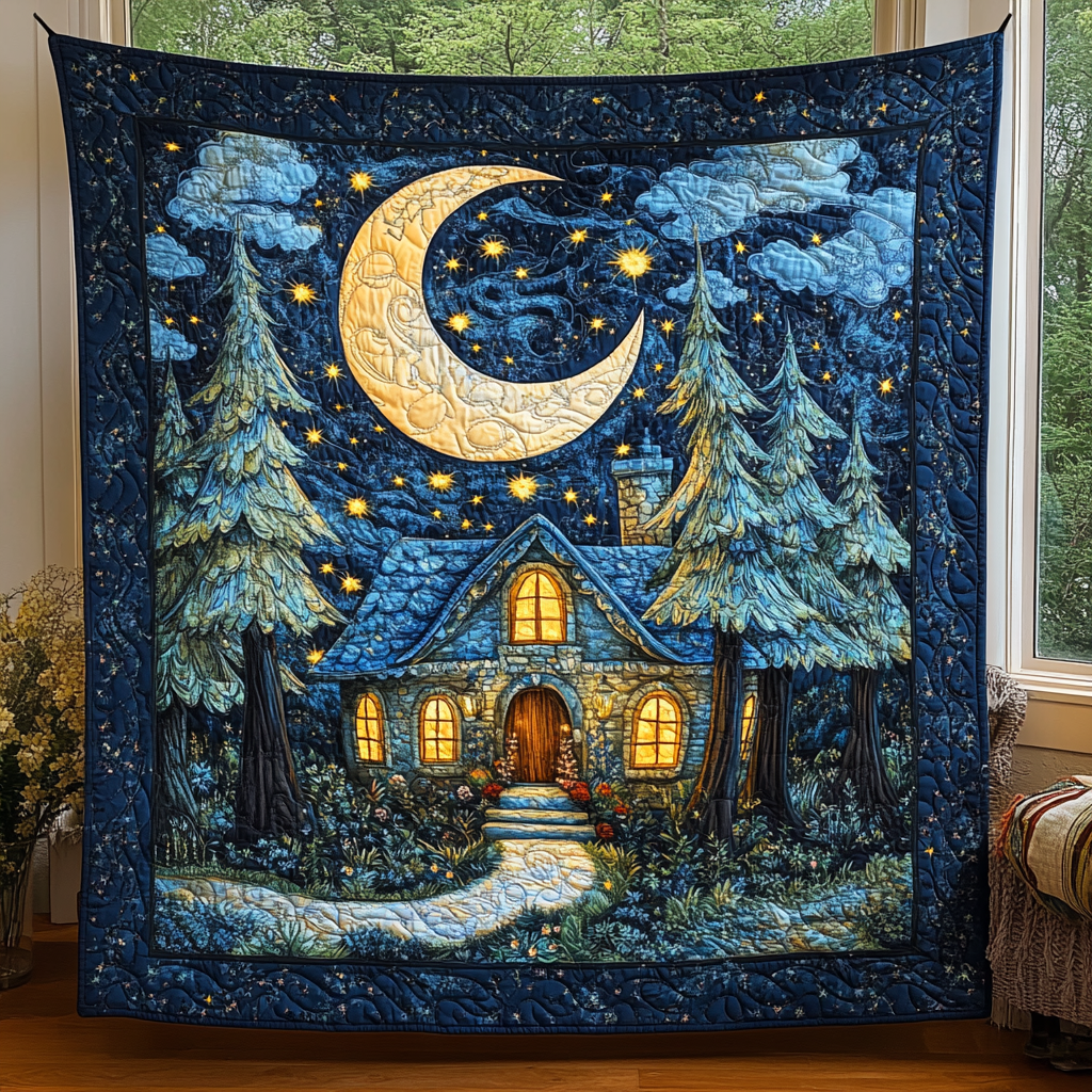 Enchanted Moonlit Home Quilted Blanket NCU0VL820