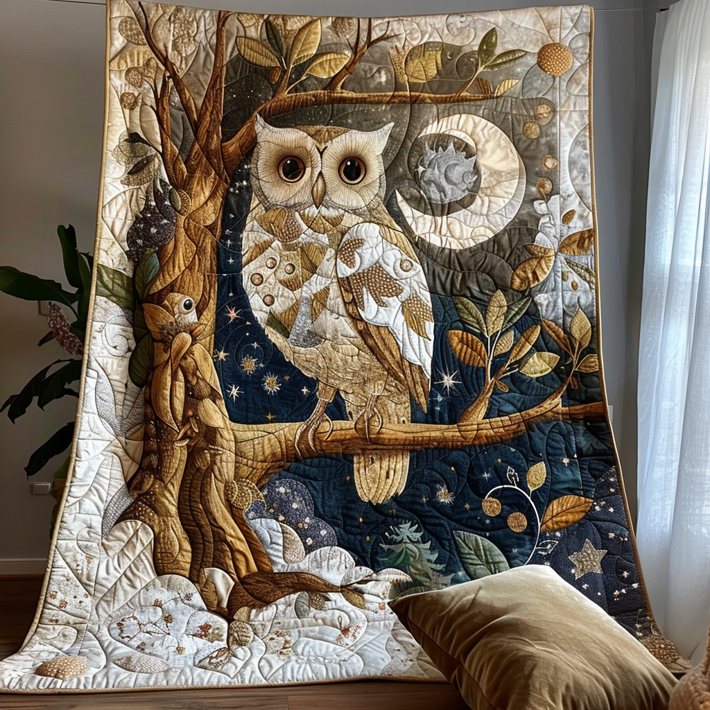 Enchanting Owl Quilted Blanket NCU0VL145