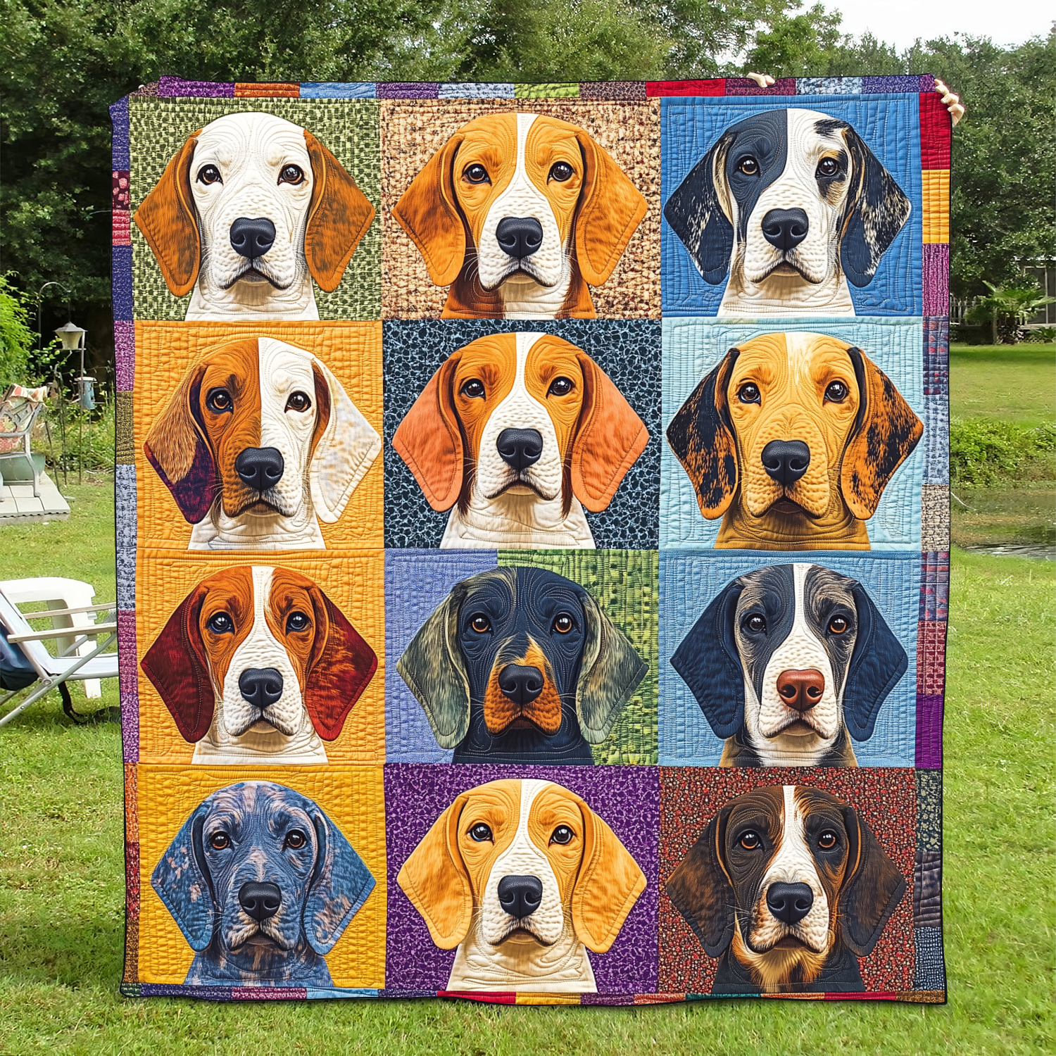 Endearing Beagles Quilted Blanket NCU0VL428