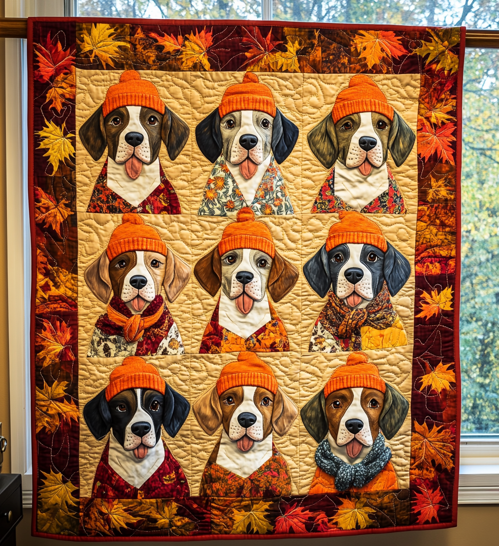 Endearing Beagles Quilted Blanket NCU0VL486