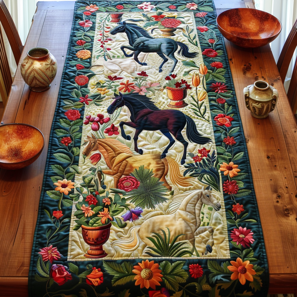 Equine Art Mystical Steeds Quilted Table Runner NCU0PD222