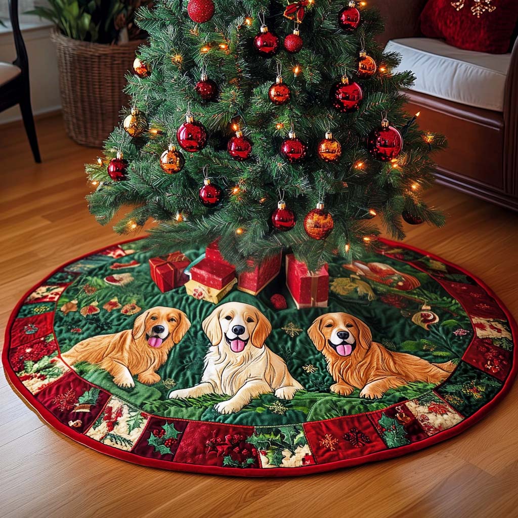 Faithful Friend Christmas Quilted Tree Skirt NCU0NT1597