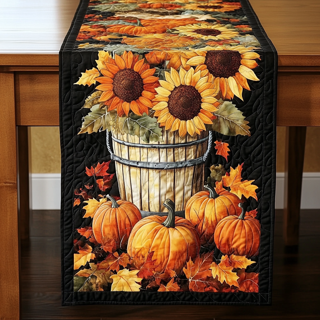 Fall Harvest Glow Quilted Table Runner NCU0TL1340