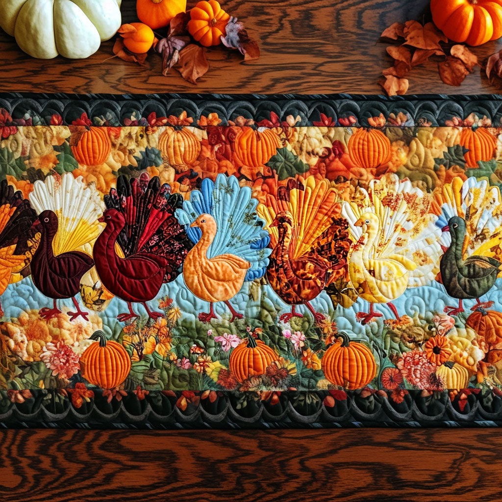 Fall Harvest Stroll Quilted Table Runner NCU0PT879