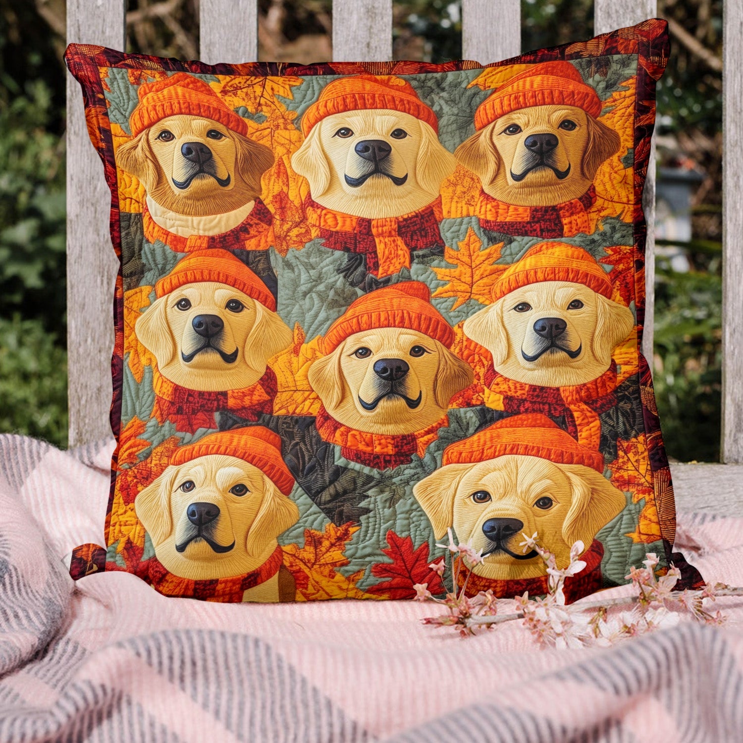 Fall In Retriever Quilted Pillow Case NCU0PT404