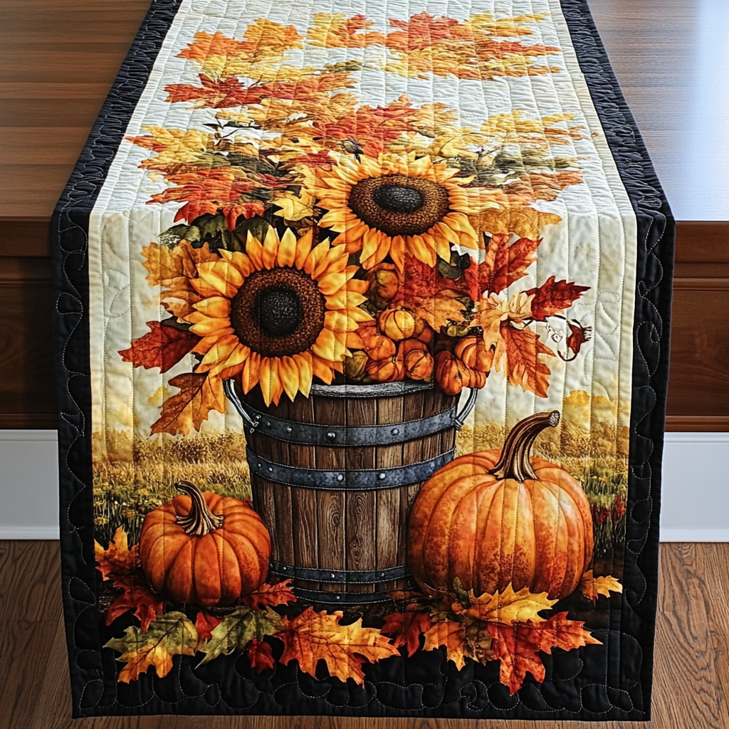 Fall Warm Glow Quilted Table Runner NCU0TL1342