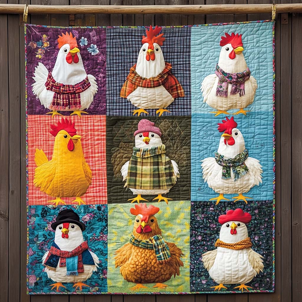 Farmyard Beauties Quilted Blanket NCU0NT1038