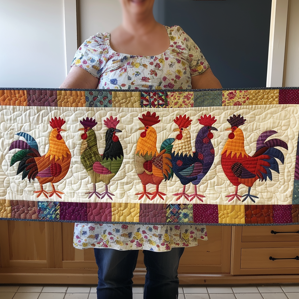 Feathered Friends Quilted Table Runner NCU0TH588