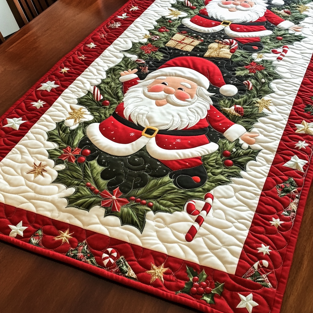 Festive Fir Quilted Table Runner NCU0DK1220