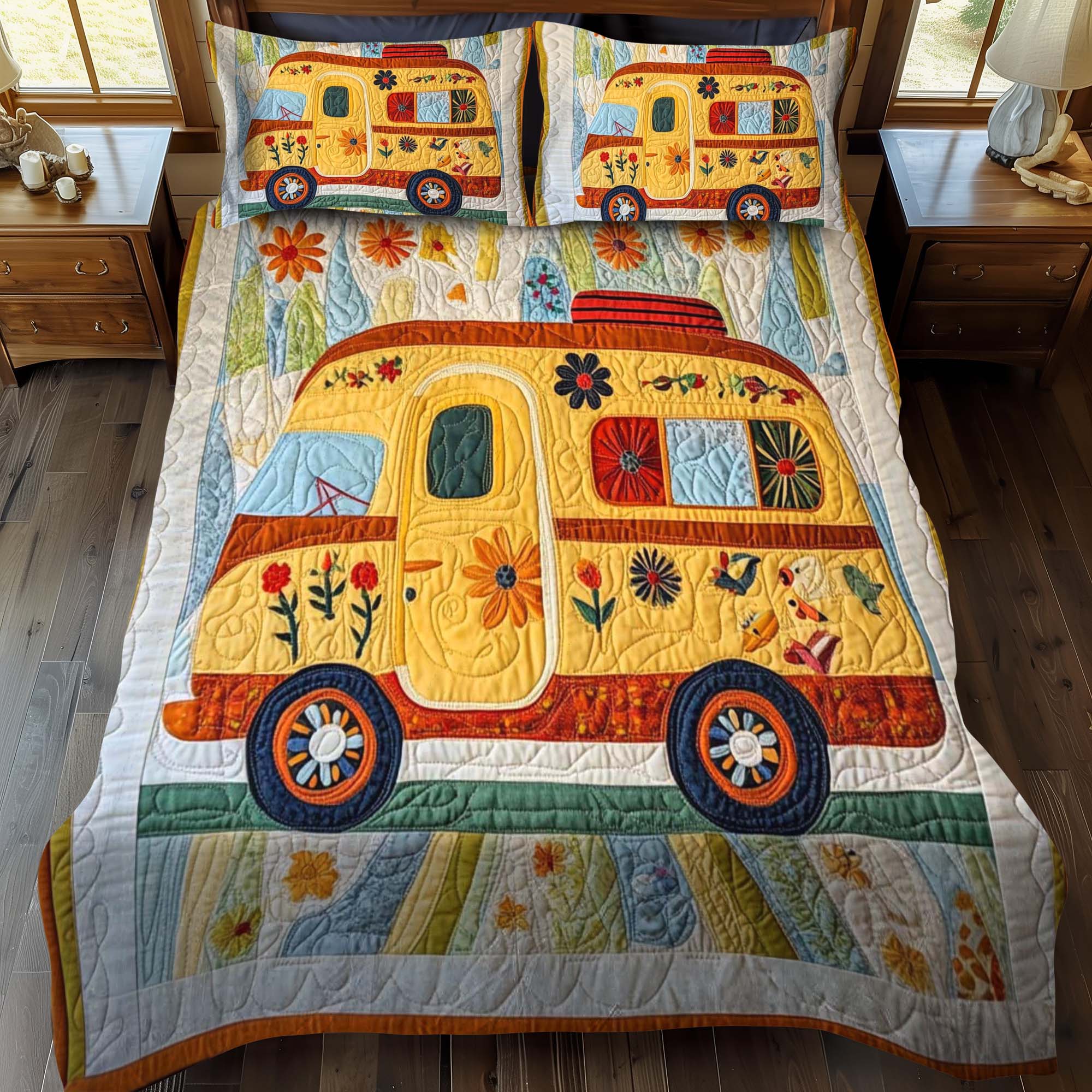 Festive Frost 3-Piece Quilted Bedding Set NCU0NT649