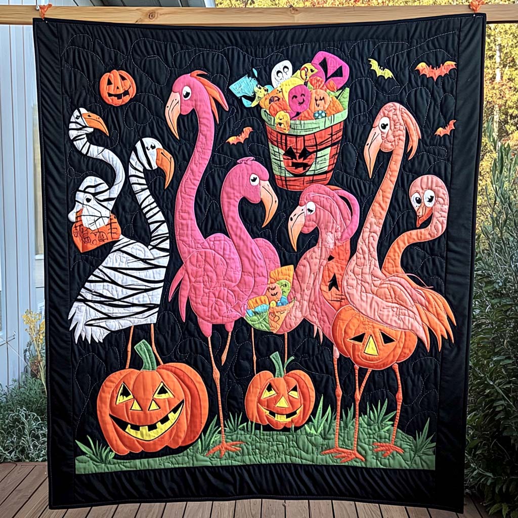 Flamingo Bliss Quilted Blanket NCU0NT333