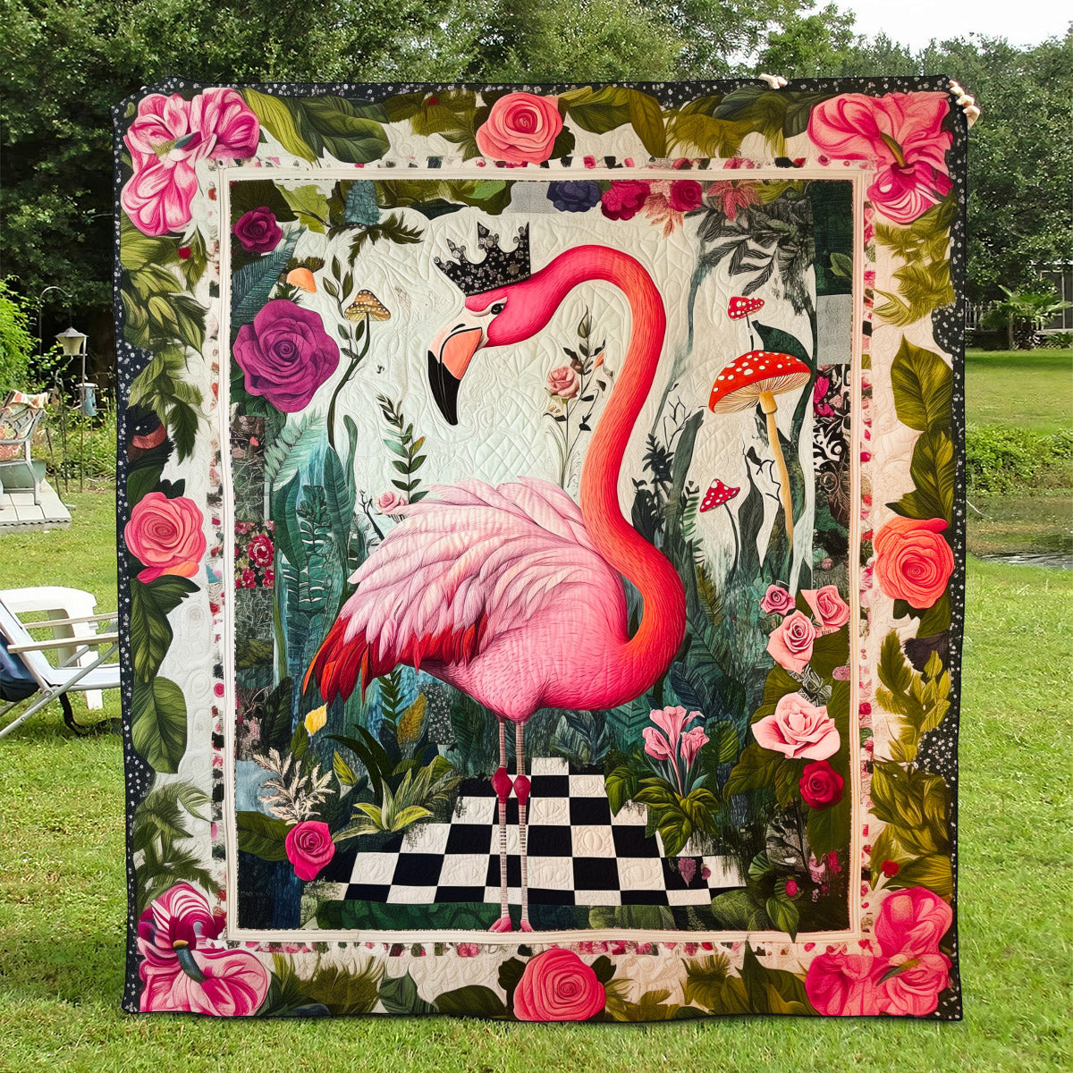 Flamingo Fiesta Quilted Blanket NCU0TL843