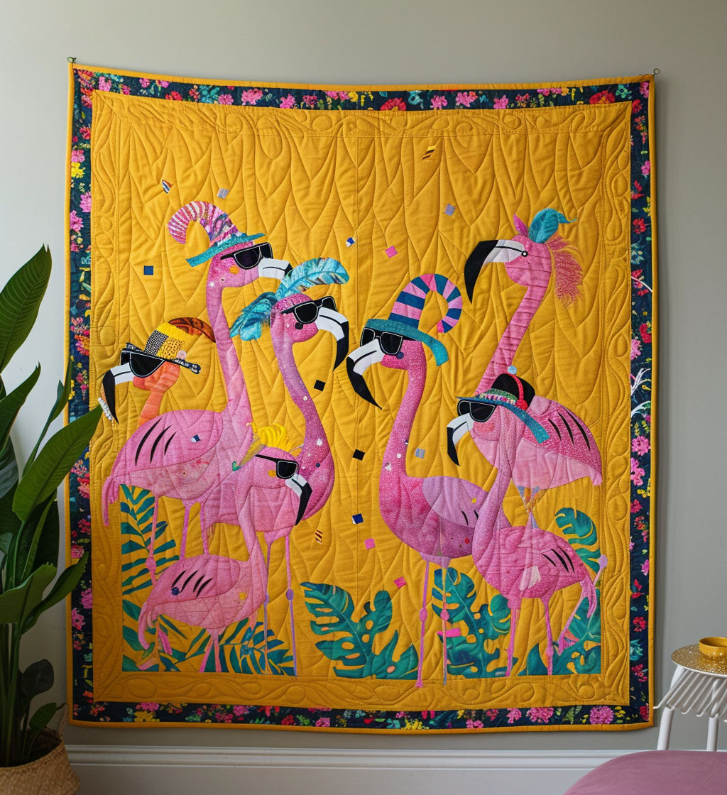 Flamingo Fun Quilted Blanket NCU0PT463