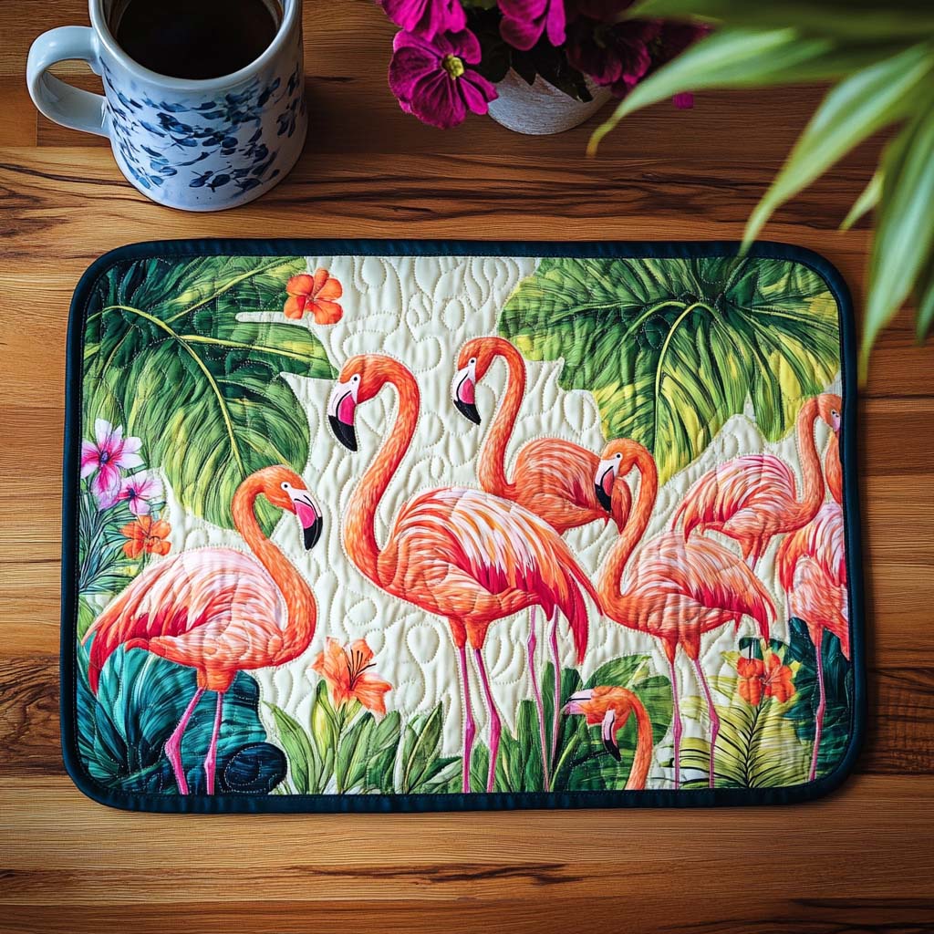 Flamingo Grove Quilted Placemat NCU0NT791