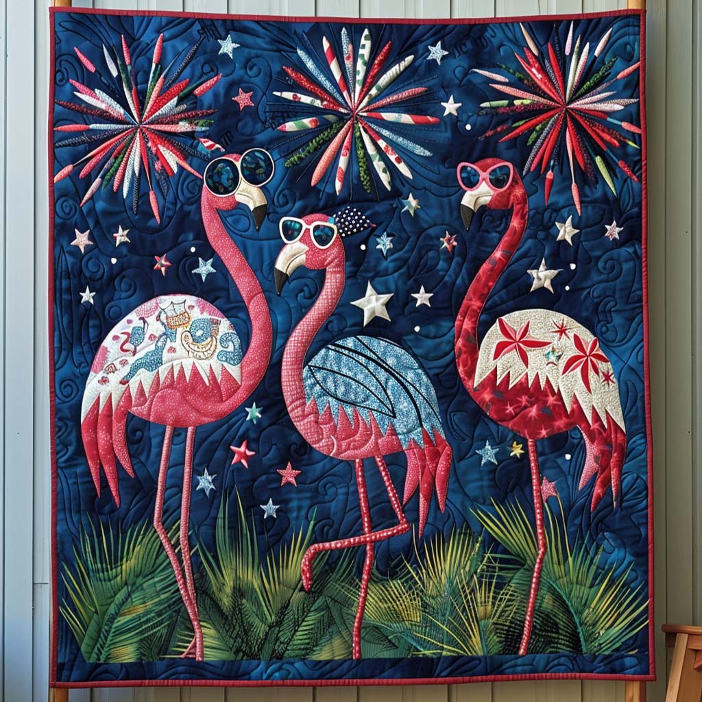 Flamingo Magic Quilted Blanket NCU0NT340