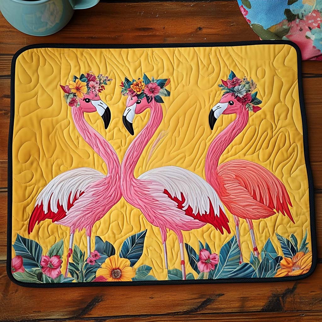 Flamingo Trio Quilted Placemat NCU0NT792