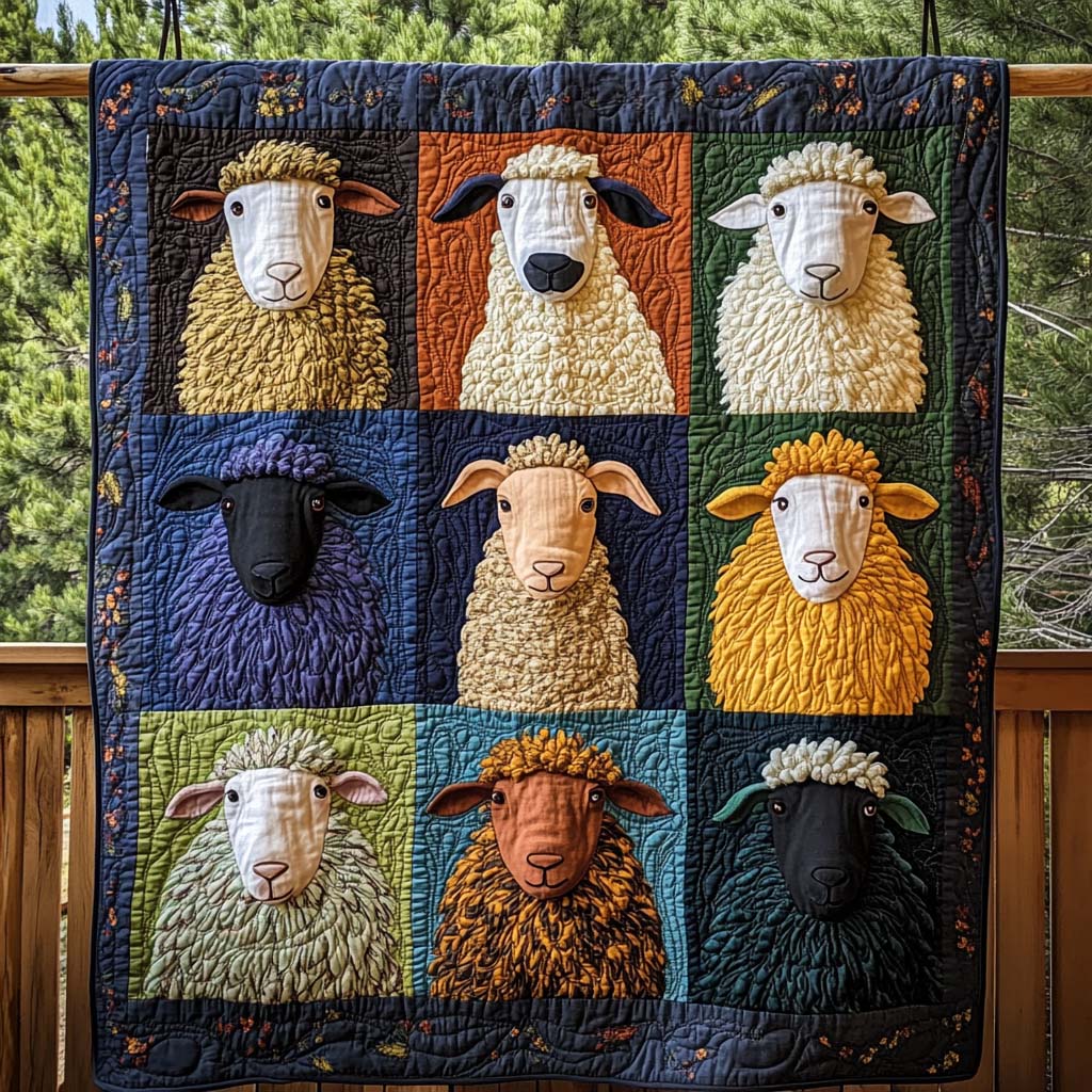 Flock Of Colors Quilted Blanket NCU0NT1294