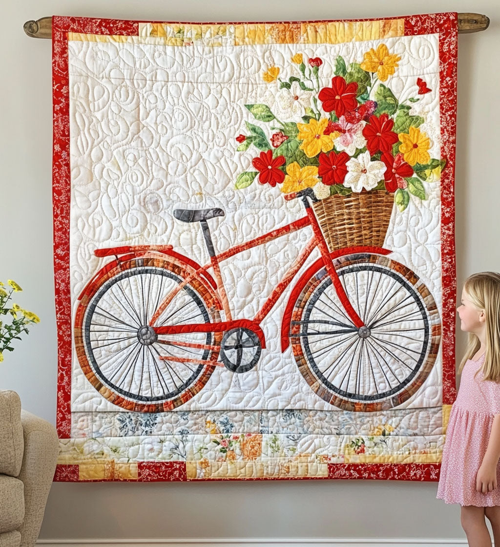 Flowery Ride Art Quilt Hanging NCU0PT820