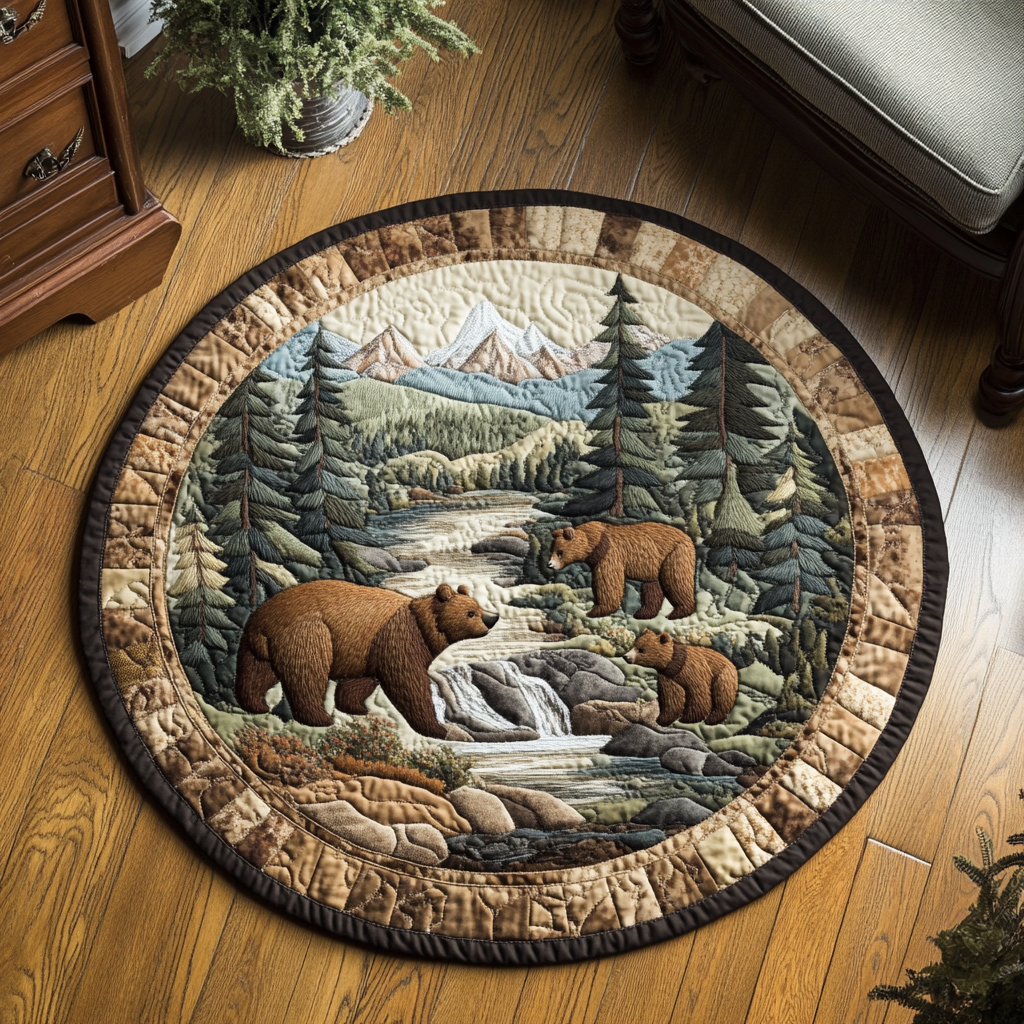 Forest Guardian Quilted Round Mat NCU0DK1094