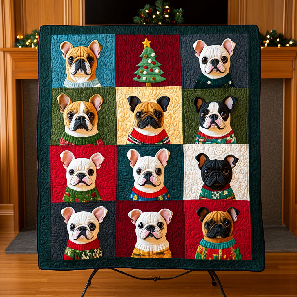 French Bulldog Cozy Days Quilted Blanket NCU0PT1541