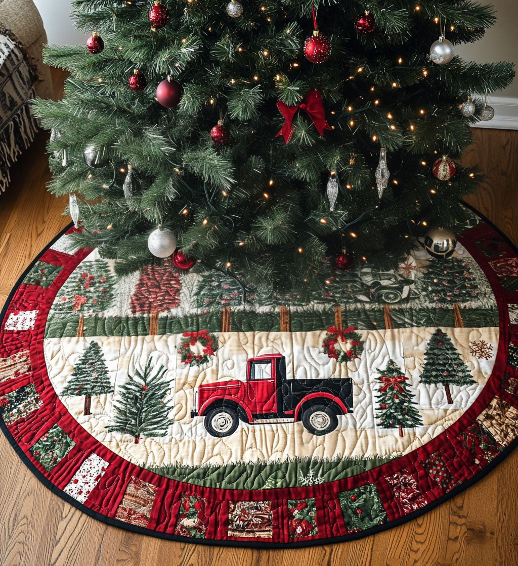 Frostbite Lane Quilted Christmas Tree Skirt NCU0PT1023