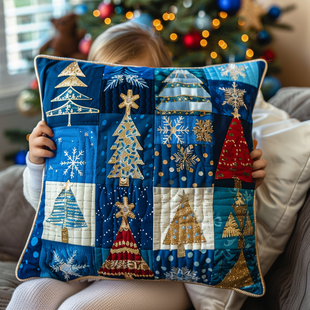 Christmas Festivities Quilted Pillow Case NCU0DV246