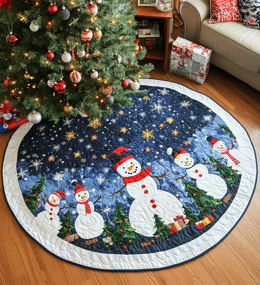 Frosty Charm Quilted Round Mat NCU0PT1046