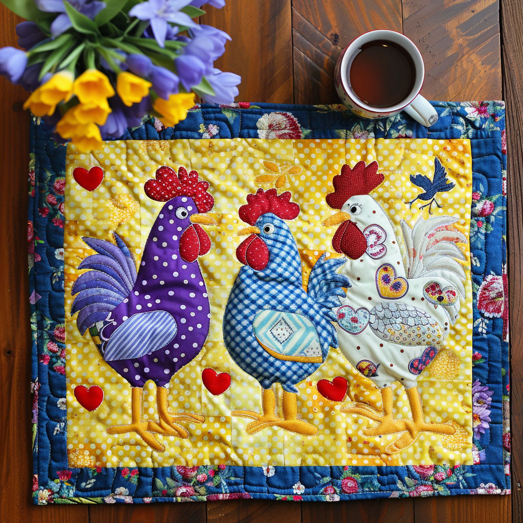 Funky Feather Friends Quilted Place Mat NCU0TL451