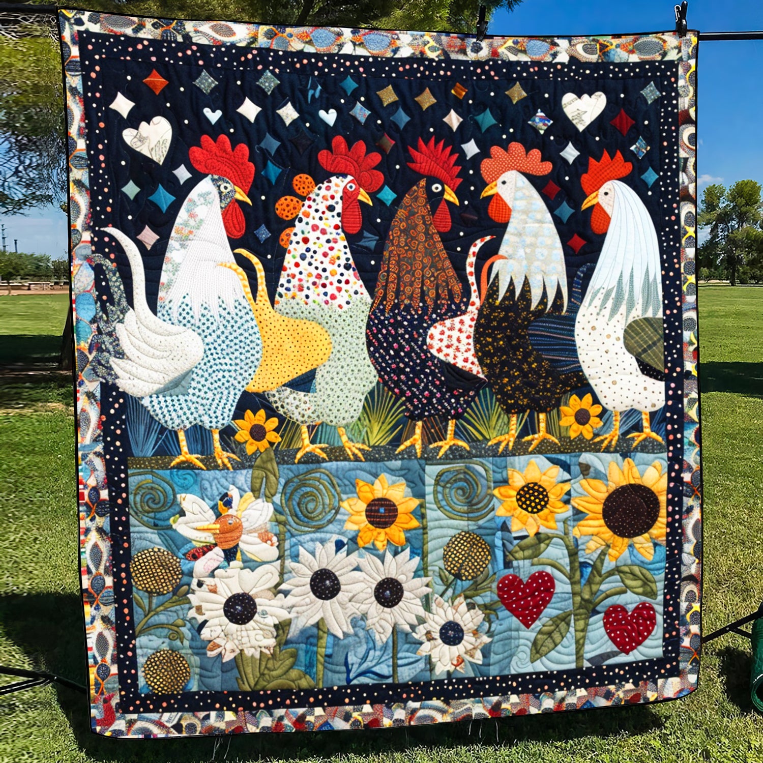 Garden Roost Quilted Blanket NCU0TH862