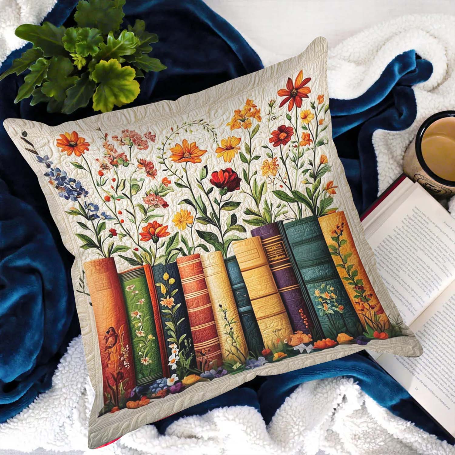 Garden Of Books Quilted Pillow Case NCU0NT1081