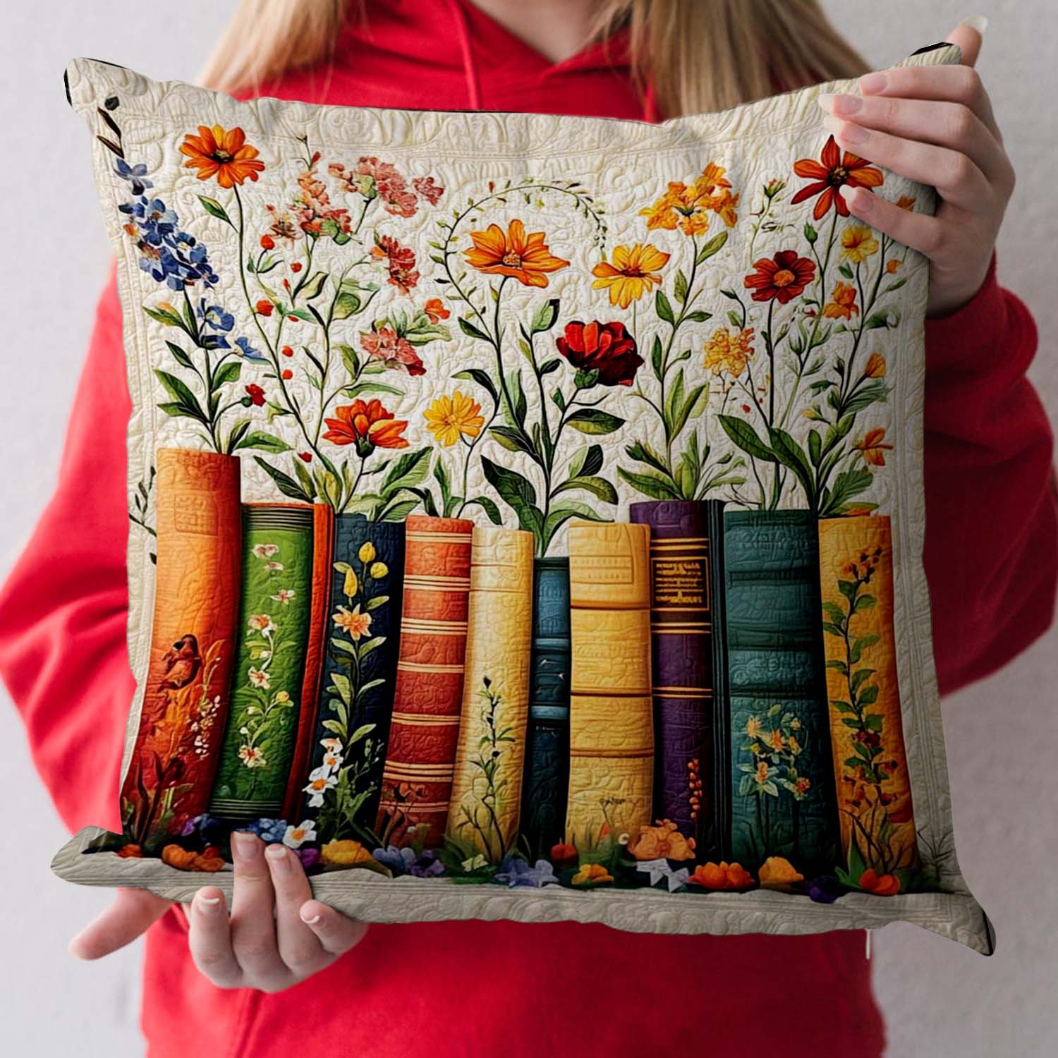 Garden Of Books Quilted Pillow Case NCU0NT1081