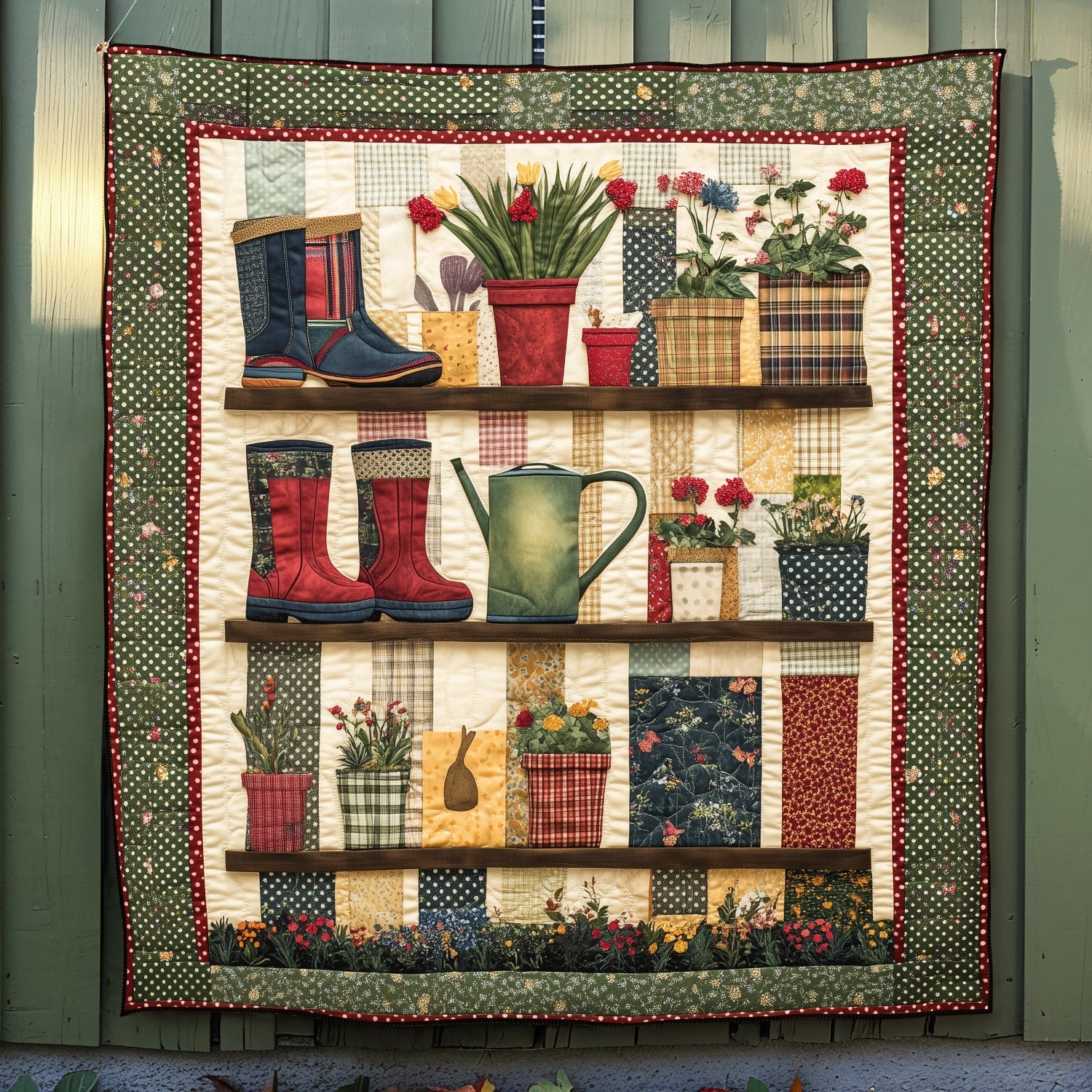 Gardener Retreat Quilted Blanket NCU0TH1432