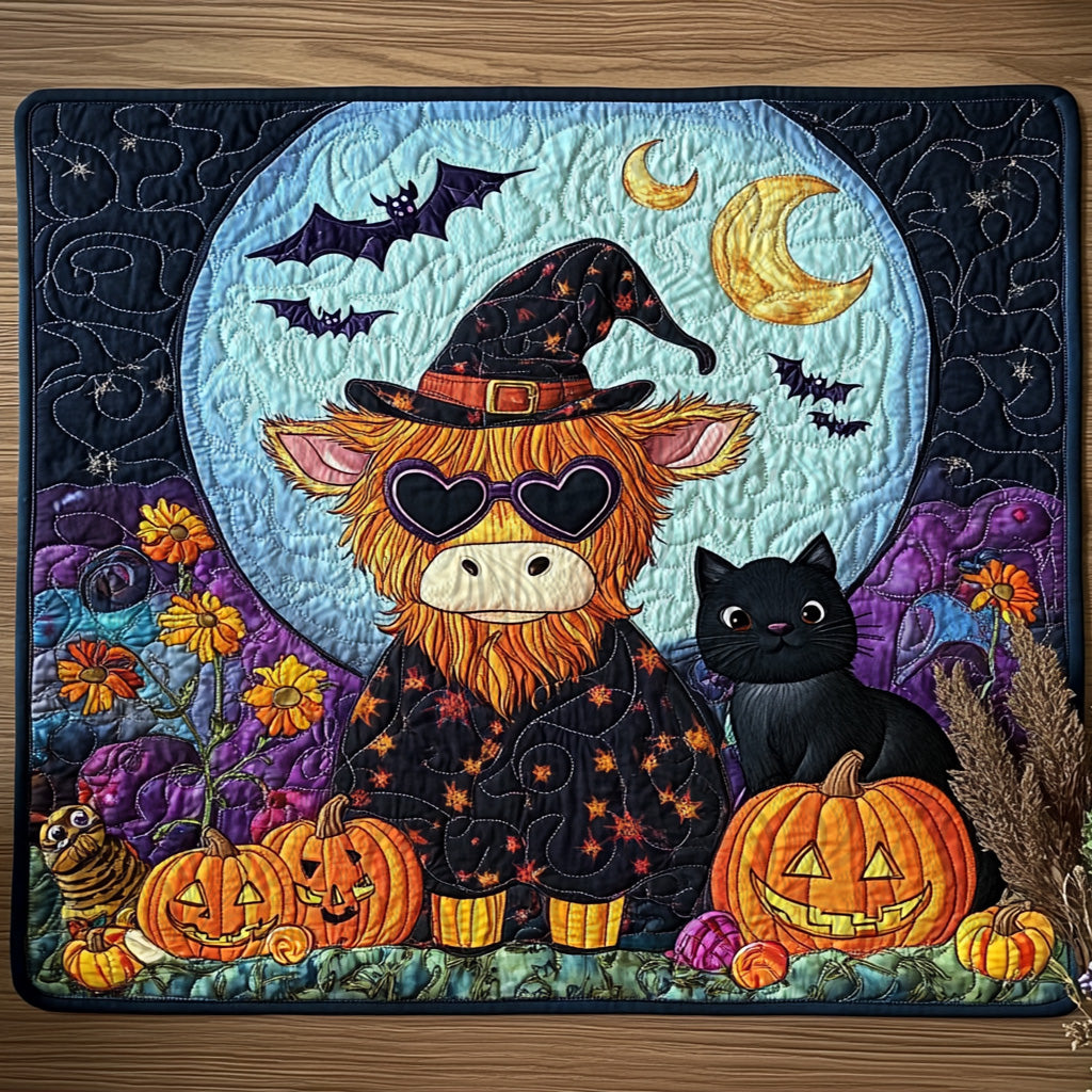 Ghostly Cow Quilted Placemat NCU0TL1290