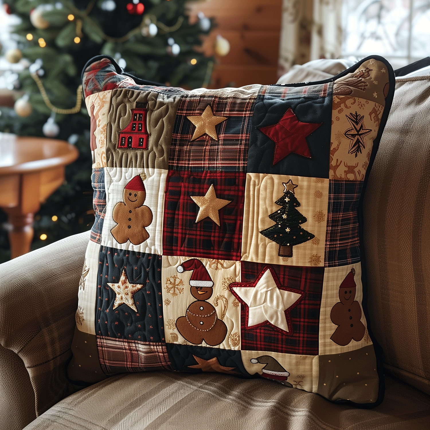 Gingerbread Dreams Quilted Pillow Case NCU0TH1128