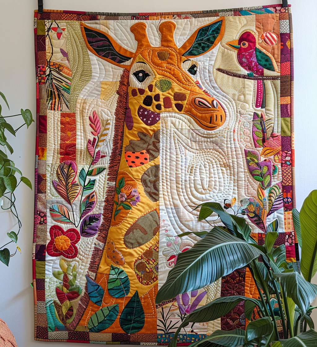 Giraffe Dreams Quilted Blanket NCU0PT078